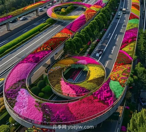 杭州高架月季美到難以置信，是AI所為？(圖1)